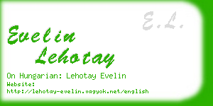 evelin lehotay business card